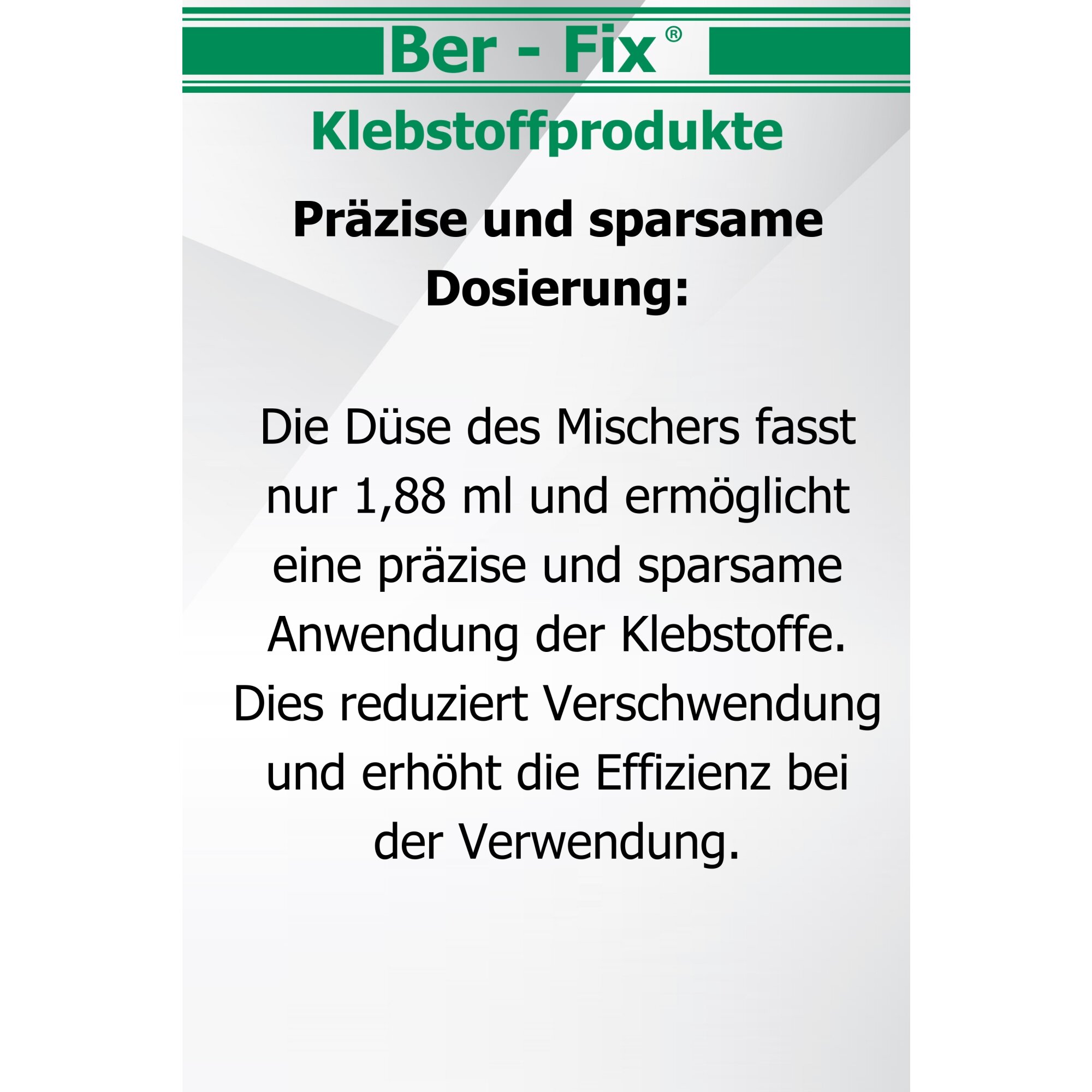 Ber-Fix® Mischdüsen 1:1 grau 1000er Spar Pack