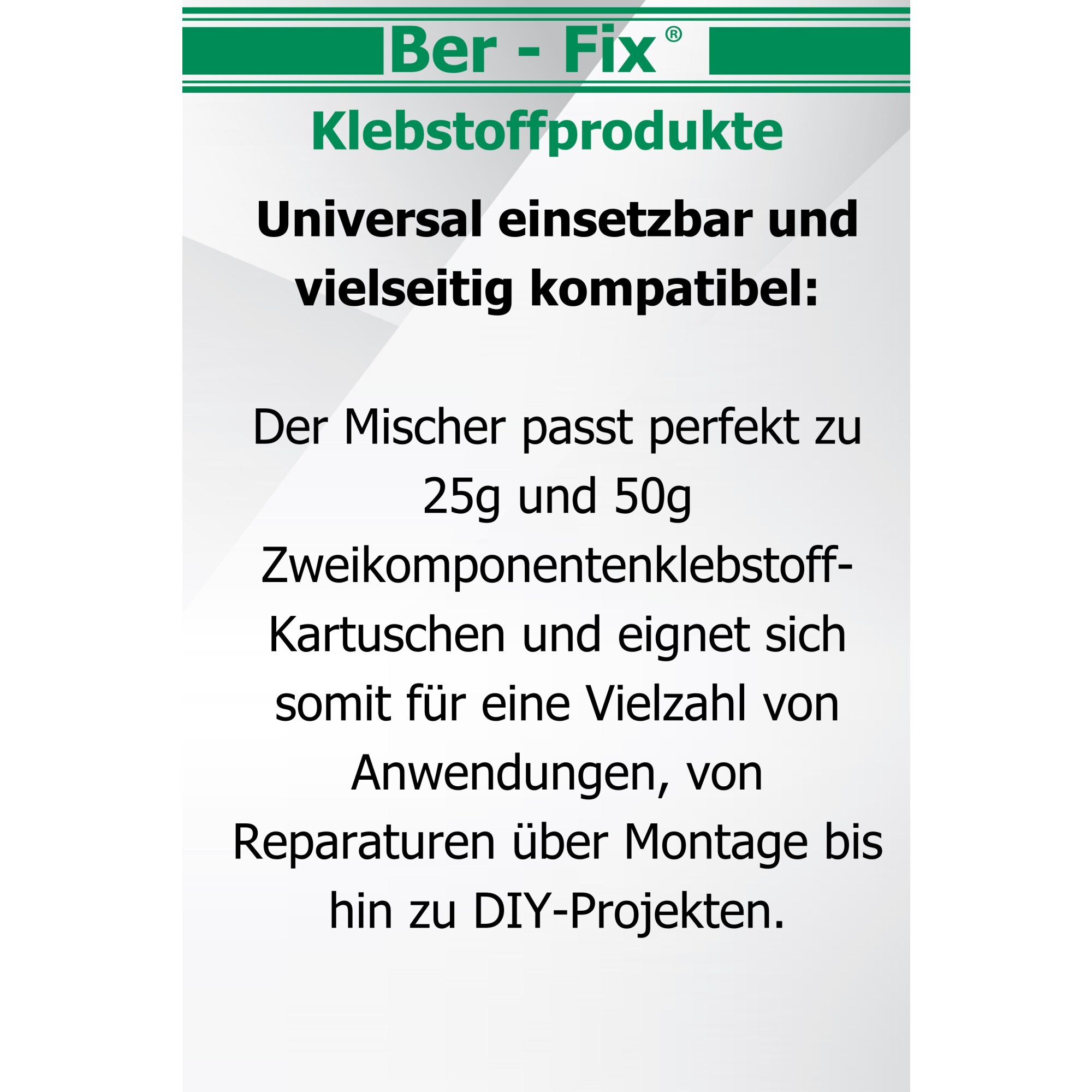 Ber-Fix® Mischdüsen 1:1 grau 1000er Spar Pack