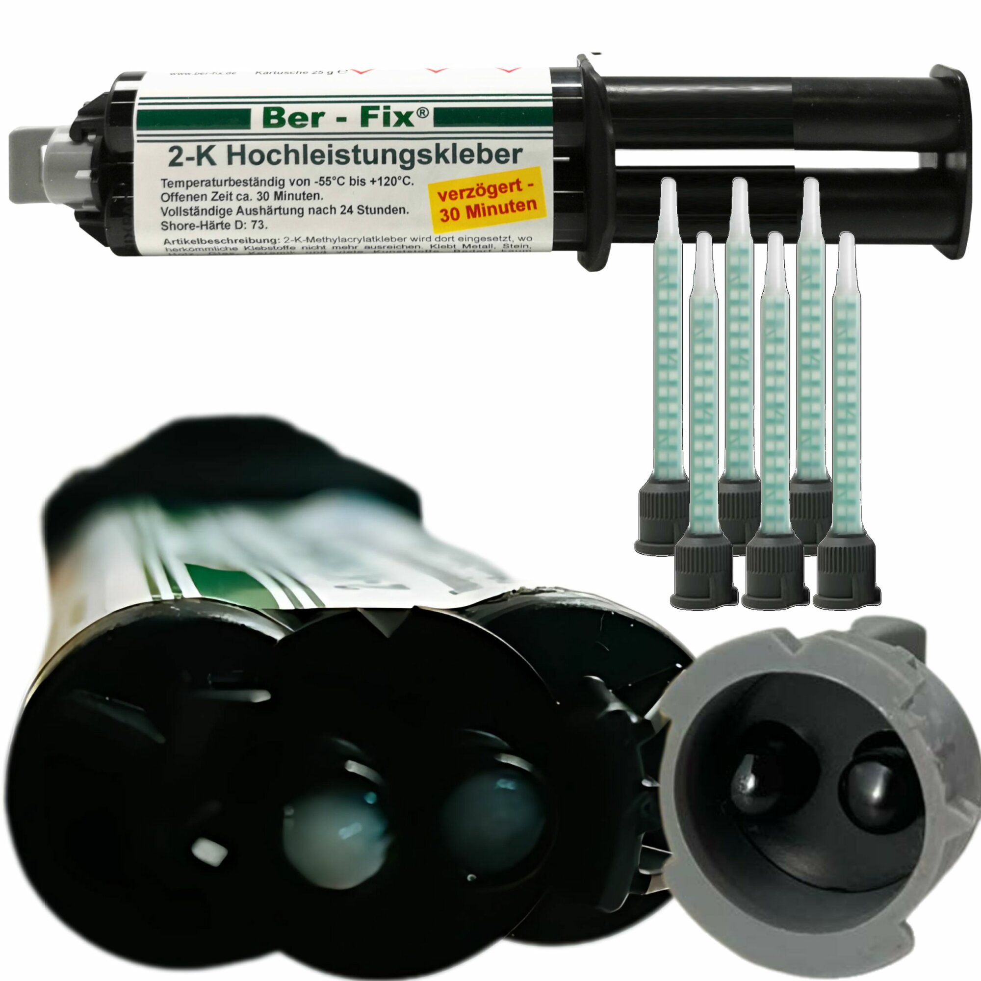 Ber-Fix® 2K-Hochleistungskleber 25g 30 Min. inklusive 6 Düsen