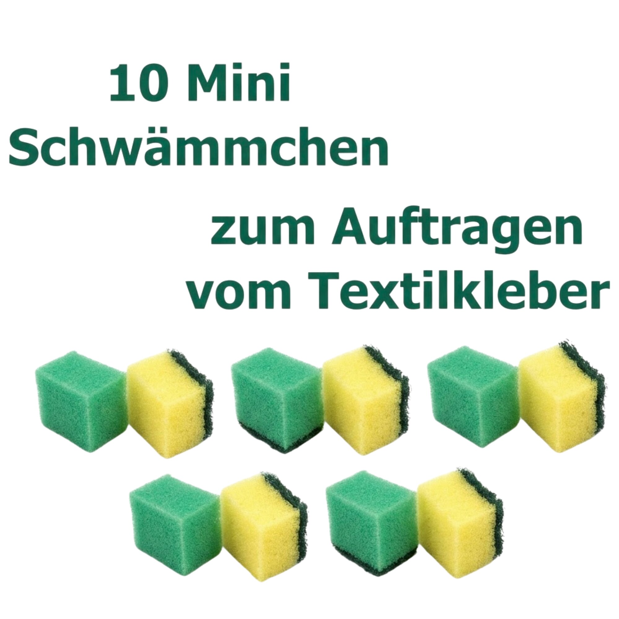 Ber-Fix® 10 Mini Schwämmchen für den Textilkleber
