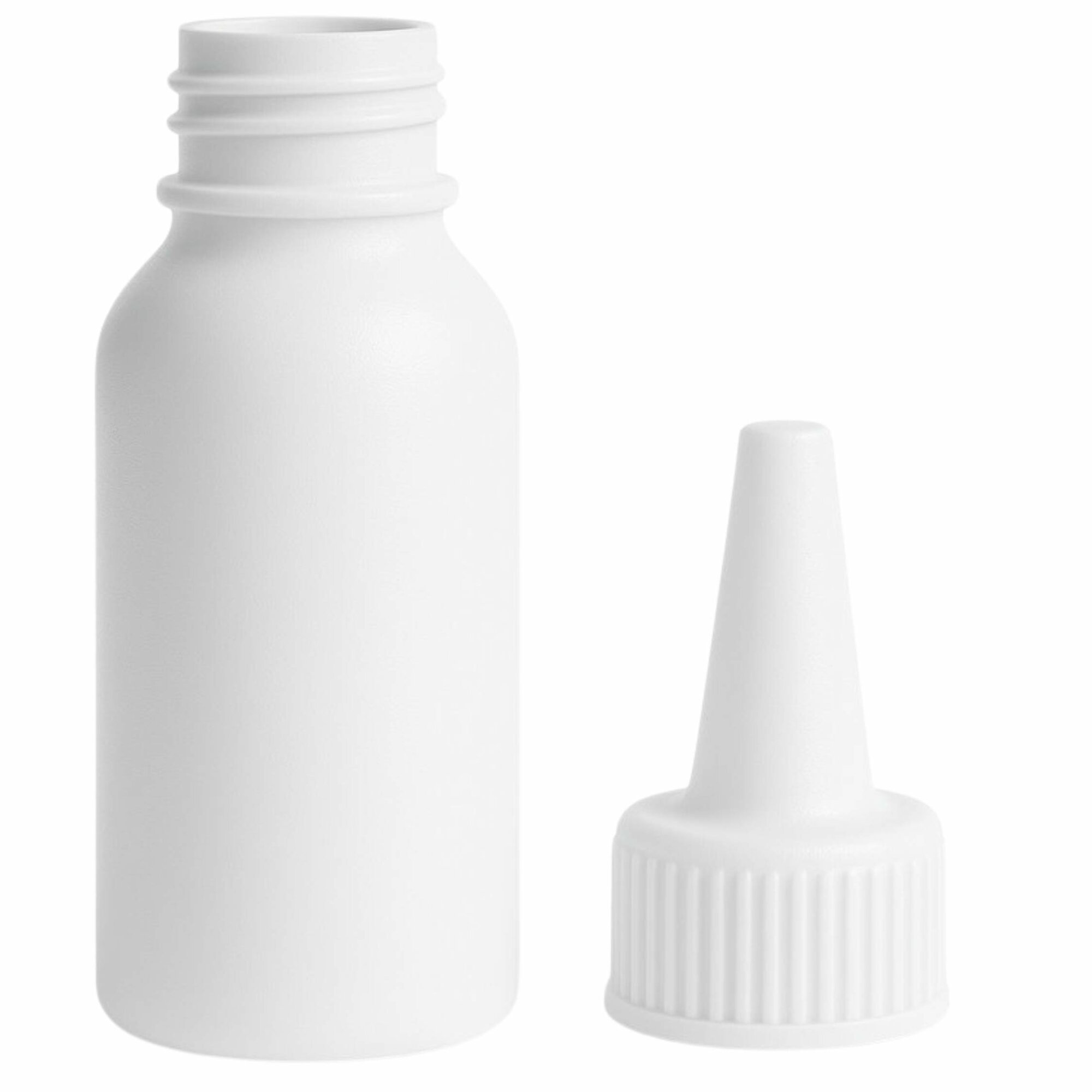 Ber-Fix® Leerflasche Weiß Rund 50ml – Perfekt für Textilkleber und Klebstoffe