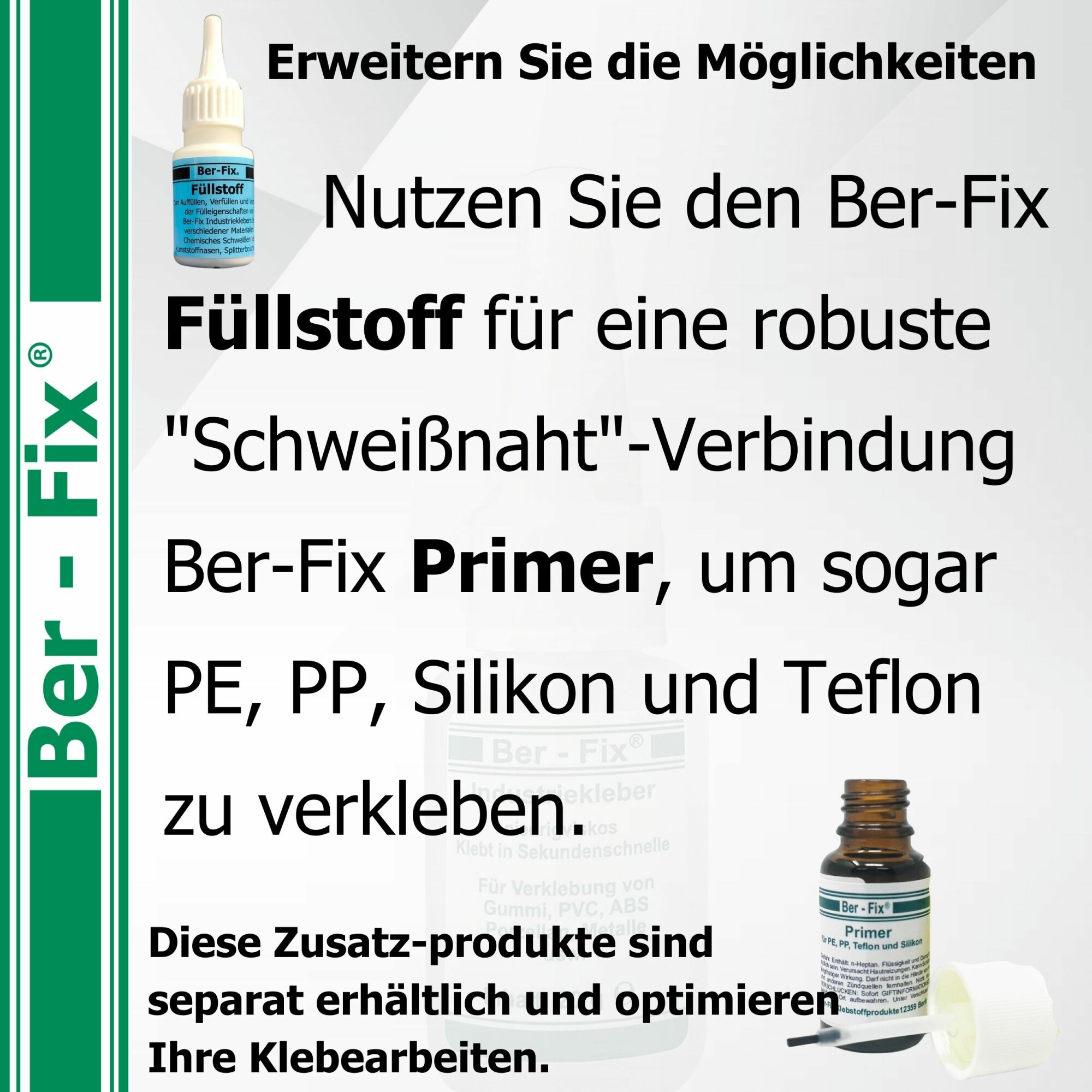 Ber-Fix® Industriekleber (mittelviskos) 50g mit Gratisgeschenk