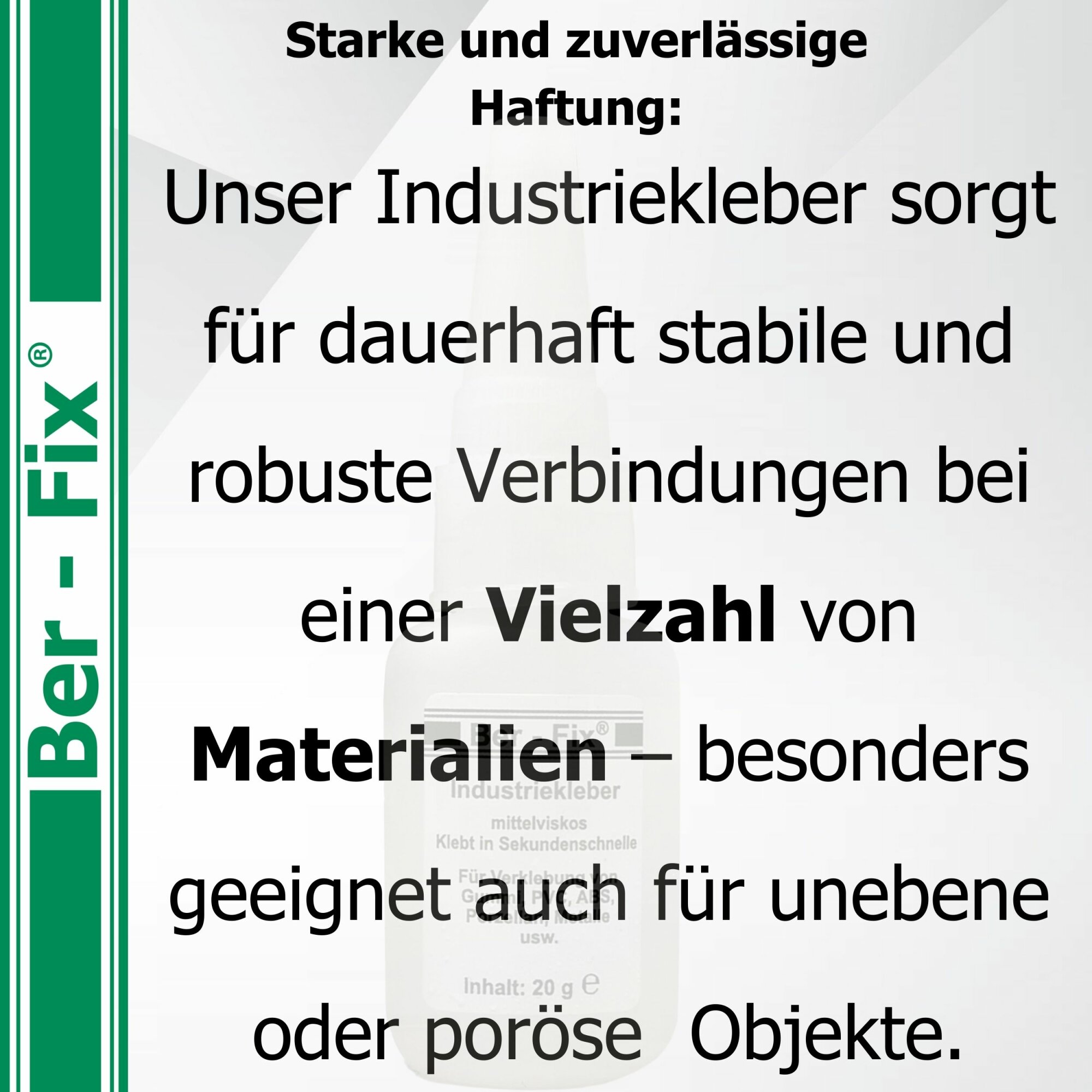 Ber-Fix® Industriekleber (mittelviskos) 50g mit Gratisgeschenk