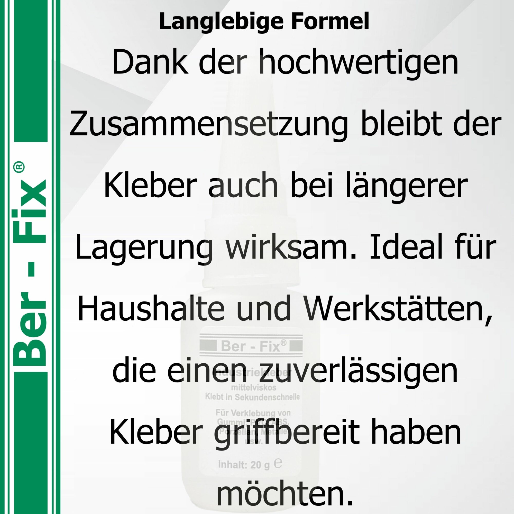 Ber-Fix® Industriekleber (mittelviskos) 50g mit Gratisgeschenk
