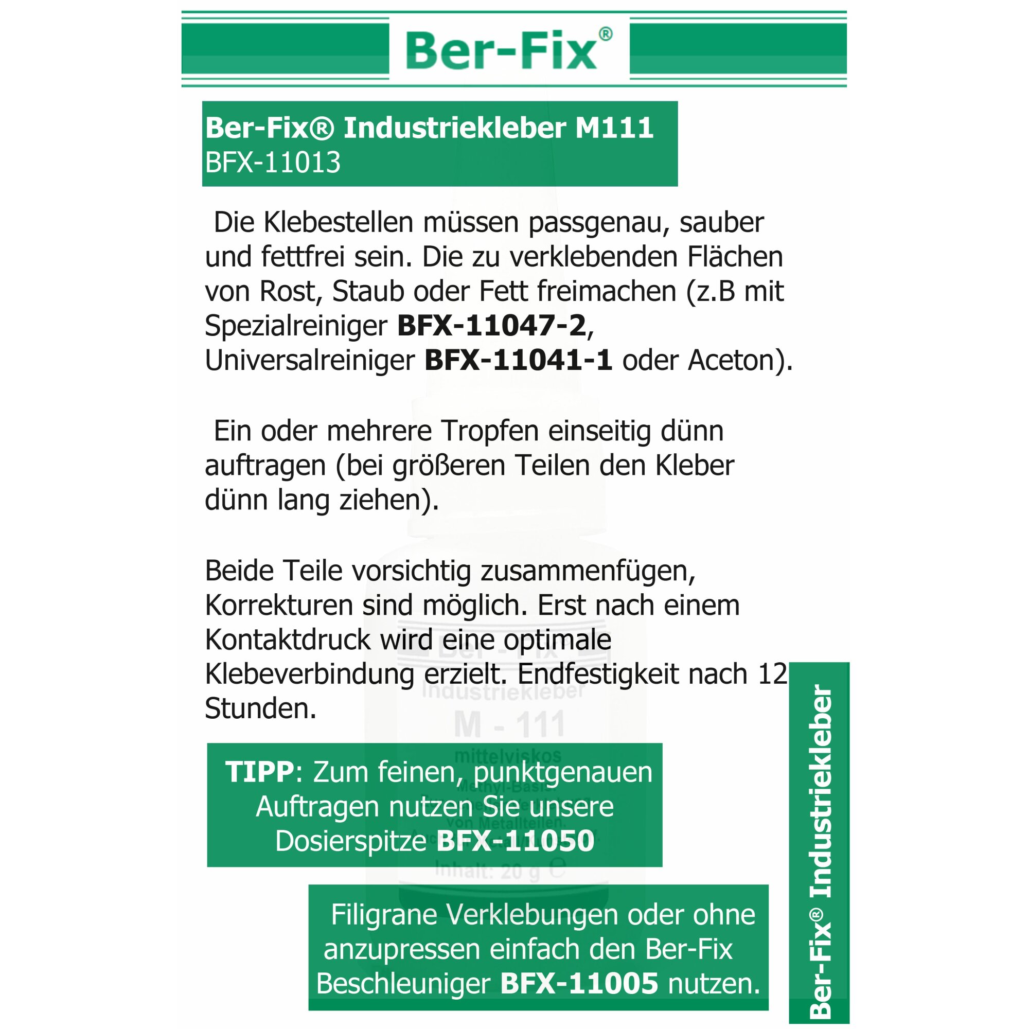 Ber-Fix© Industriekleber M111 20g mit Gratisgeschenk