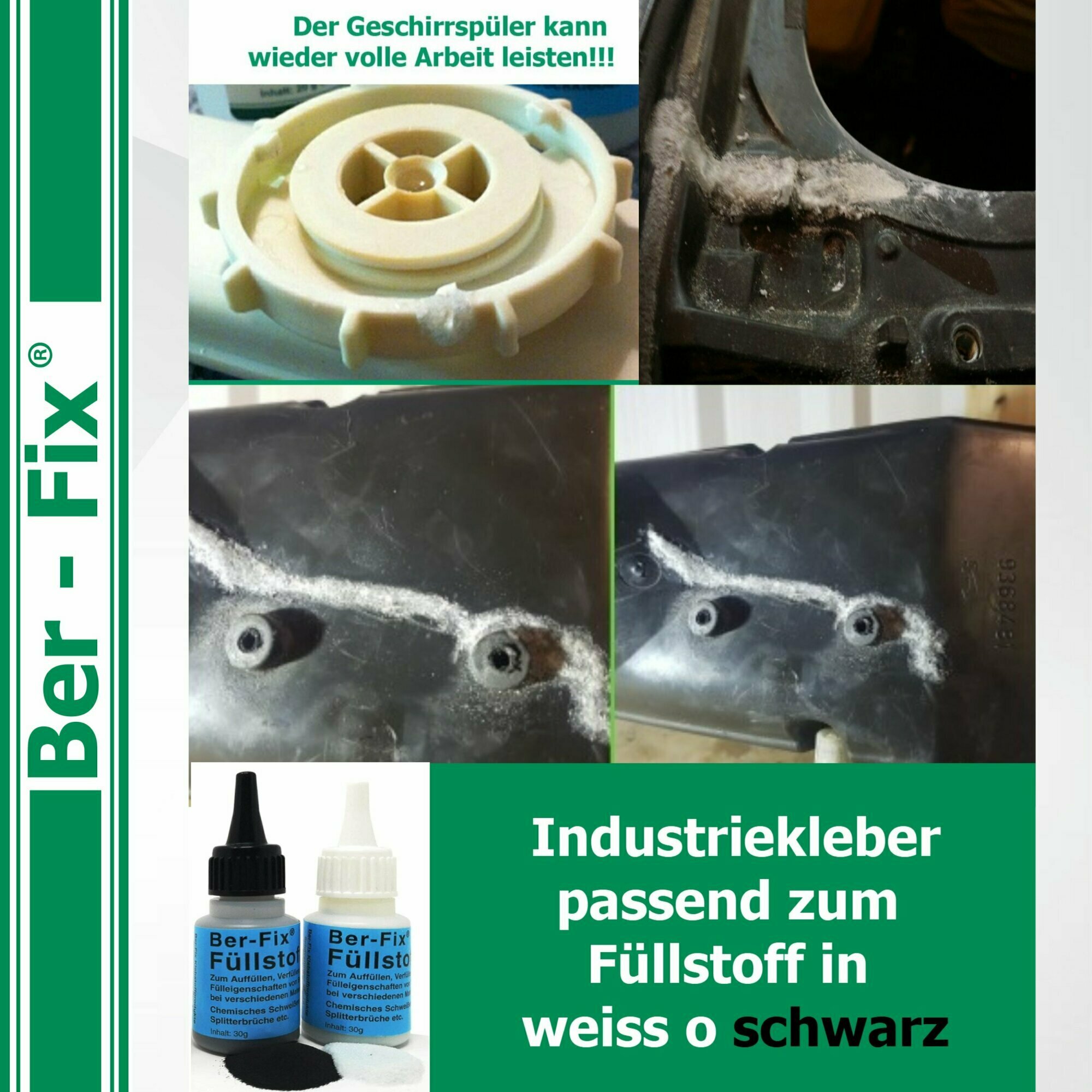 Ber-Fix® Füllstoff Schwarz 60 g – für CA-Kleber bis 100 mPa·s