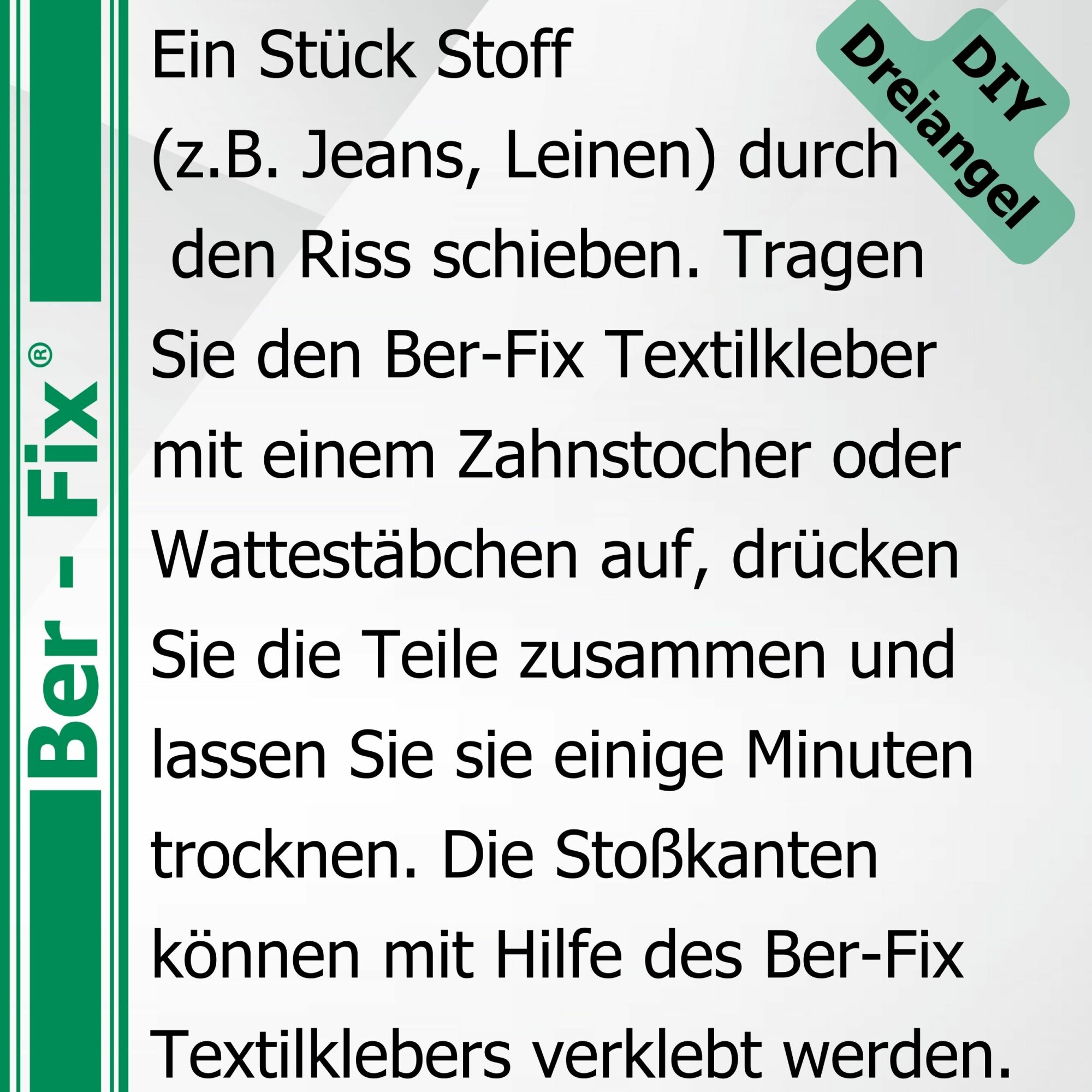 Ber-Fix® Textilkleber 150 g mit 12 Schwämmchen – für mehrere Projekte