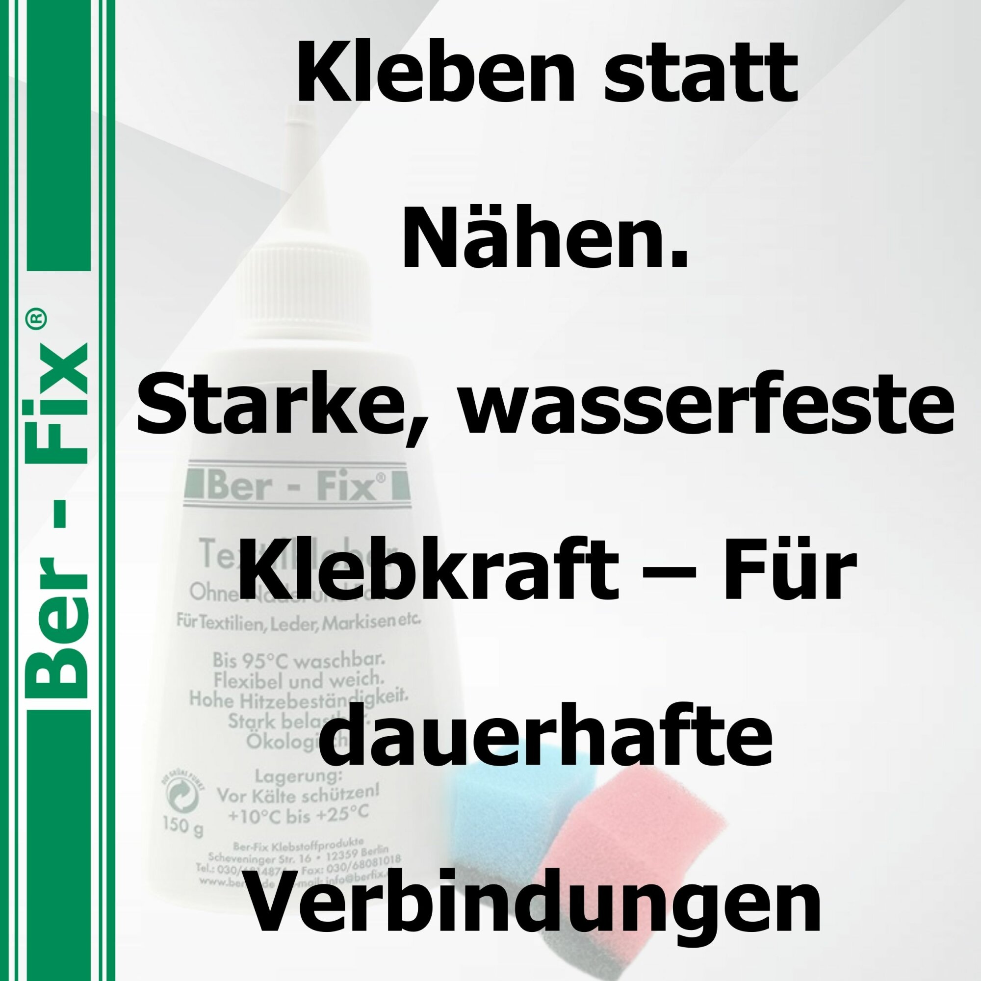 Ber-Fix 150g Textilkleber Stoffe Markisen Kochfest bis...