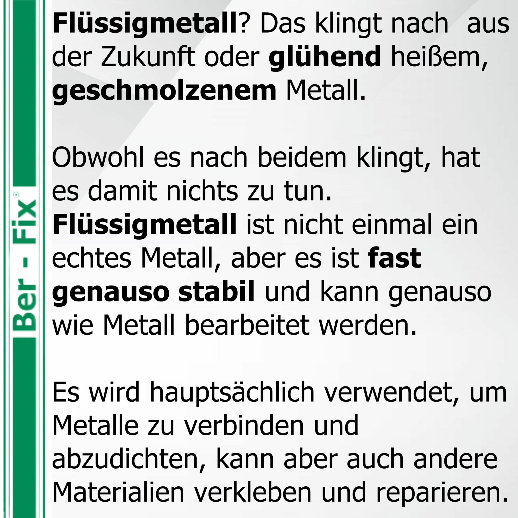 Ber-Fix® 50g Flüssigmetall 6St + 5 Extra Spitzen + Dosierpistole