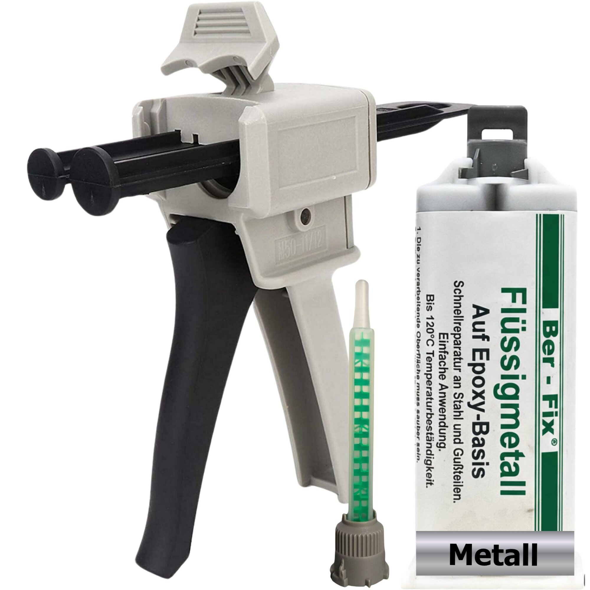 Ber-Fix® Flüssigmetall 50g + Dosierpistole