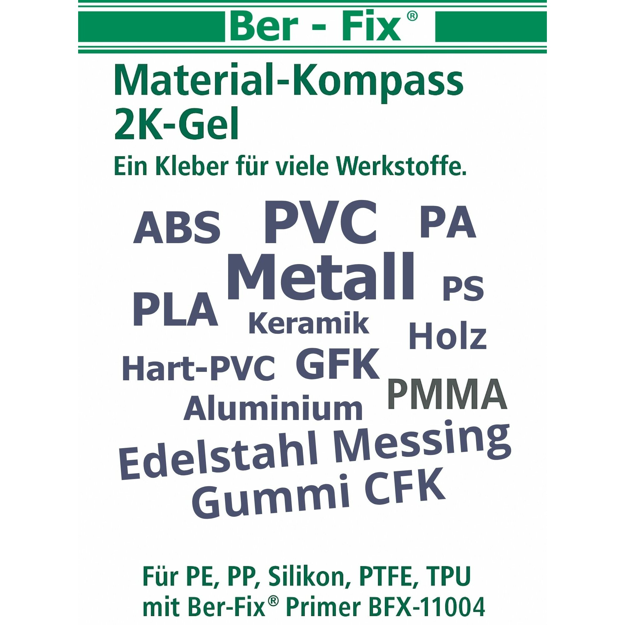 Ber-Fix® 2K-Gel Standard 10g inkl. 13 Mischdüsen