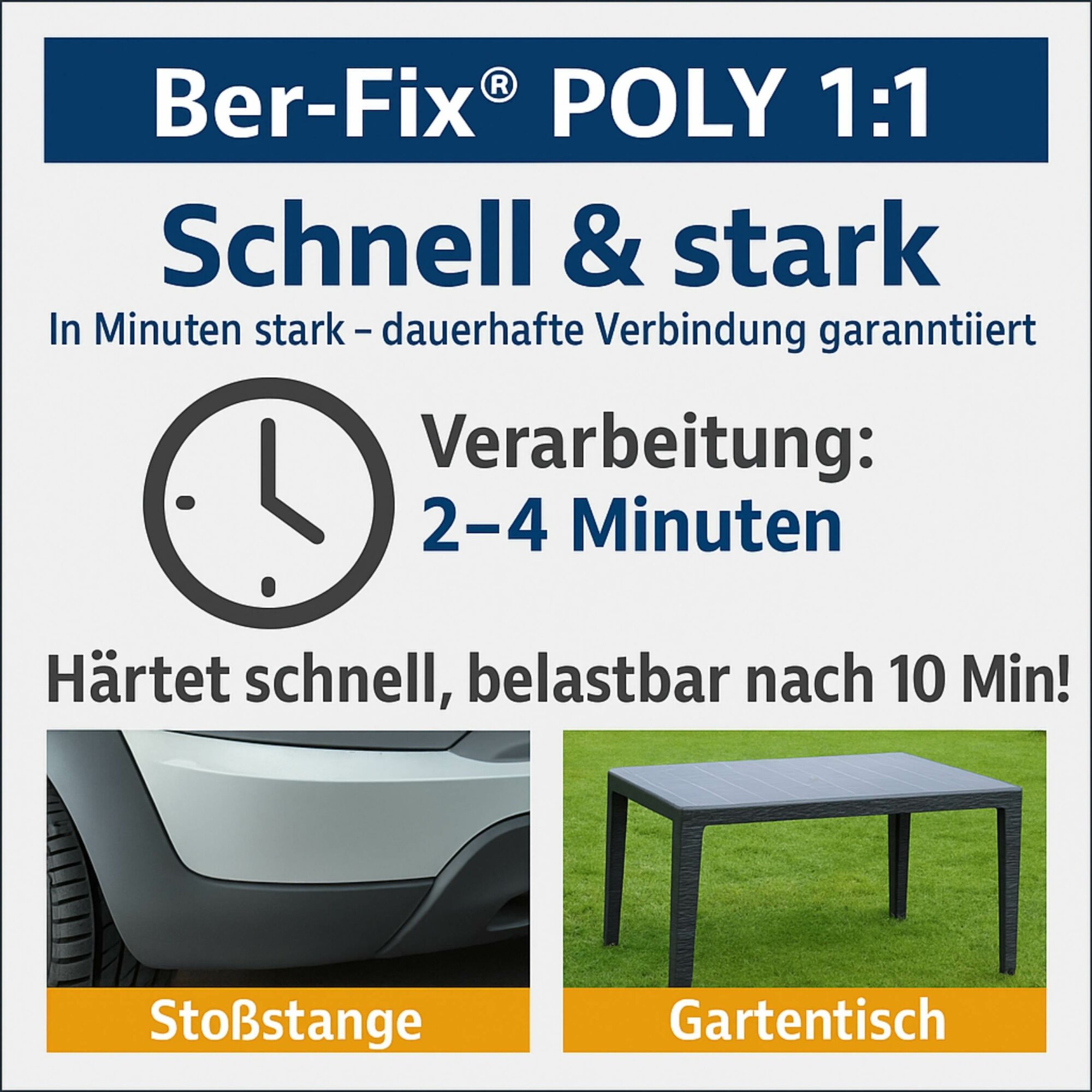 Ber-Fix® Poly 1:1 - PE PP Kleber 50g