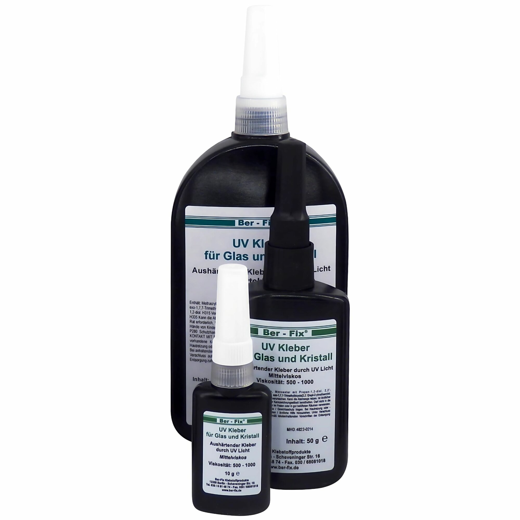 Ber-Fix® UV-Kleber BFX-11008 Mittelviskos: Der Allrounder für stabile Glas- & Metallverbindungen