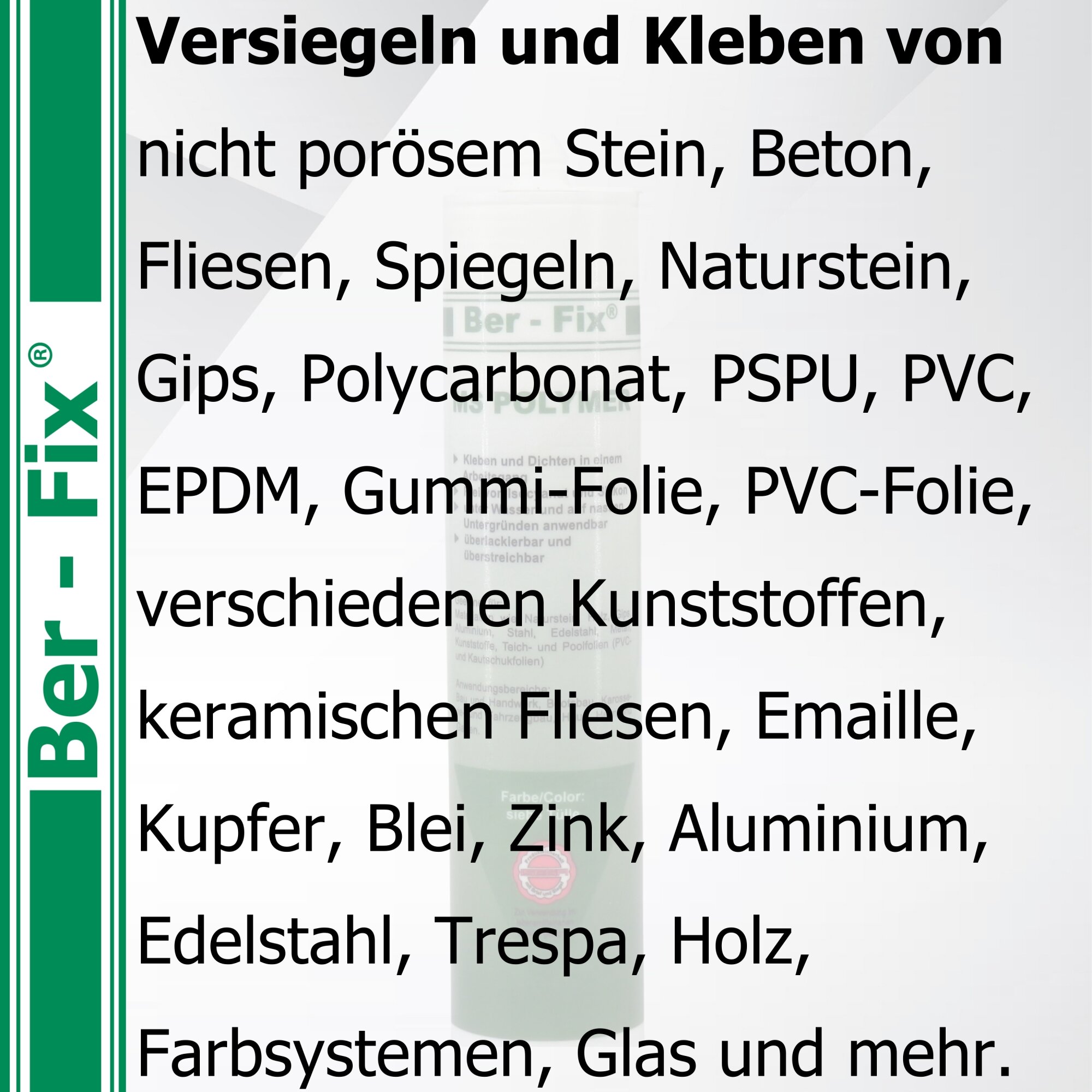 Ber-Fix® MS Polymer Blau – Poolkleber, Unterwasser-Reparatur & Chlorresistenter Dichtstoff