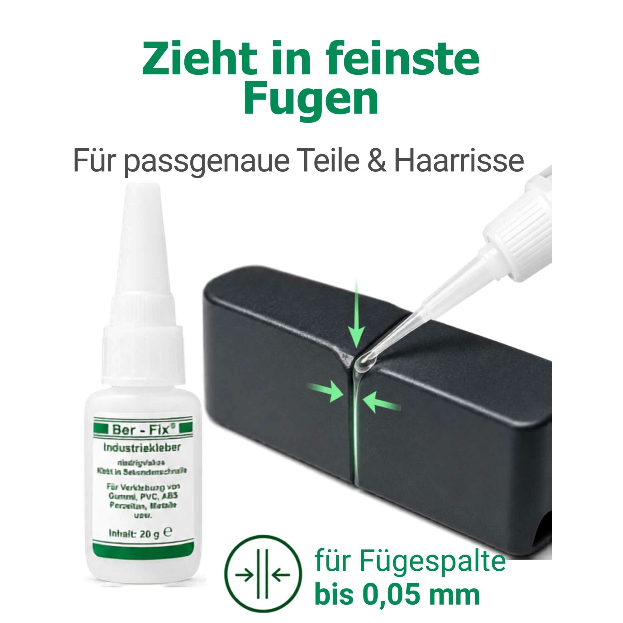 Ber-Fix Industriekleber 3er-Set – Gel, Mittel- & Niedrigviskosität zum Testen und Ausprobieren