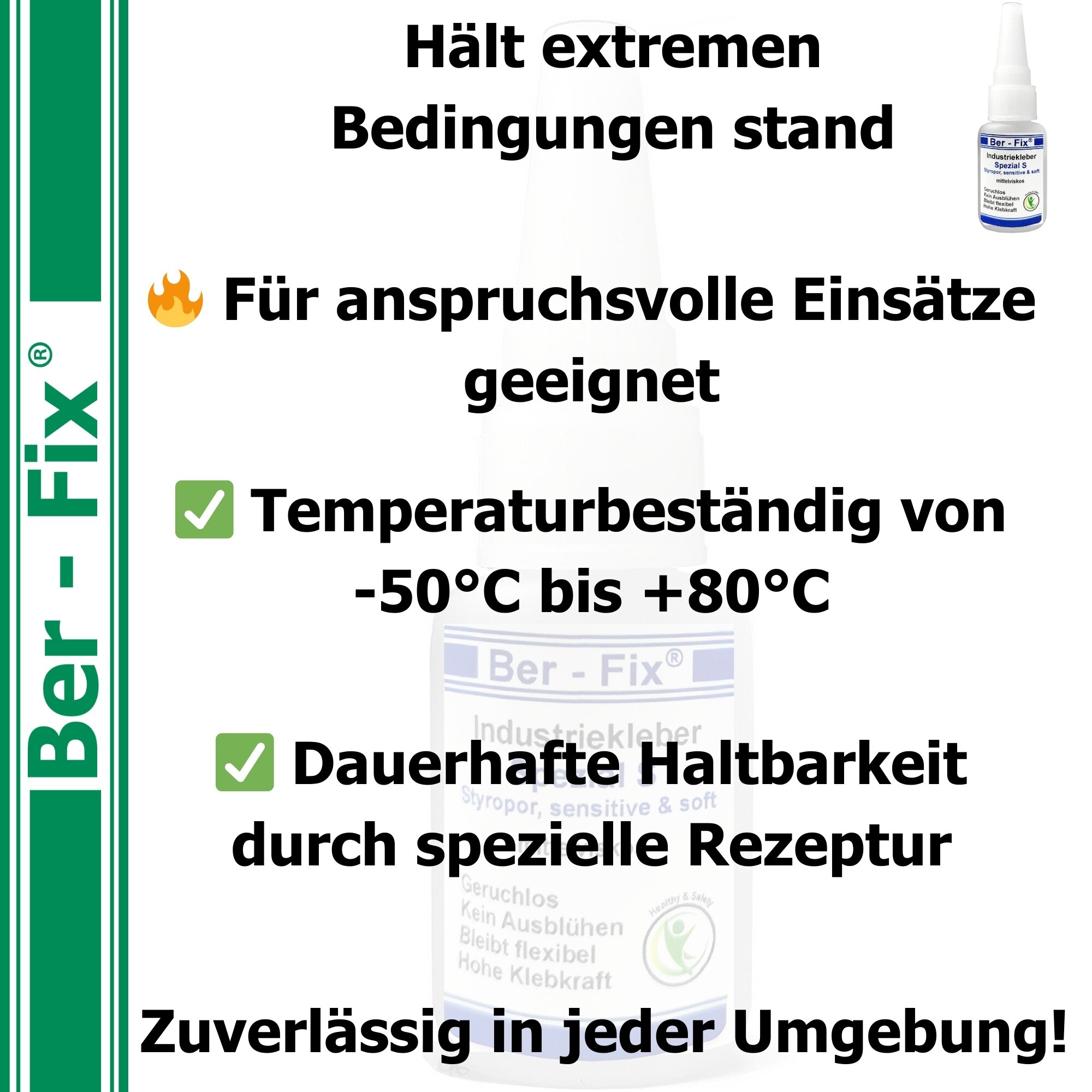 Ber-Fix© Industriekleber Spezial S 20g + 20ml Spezialreiniger