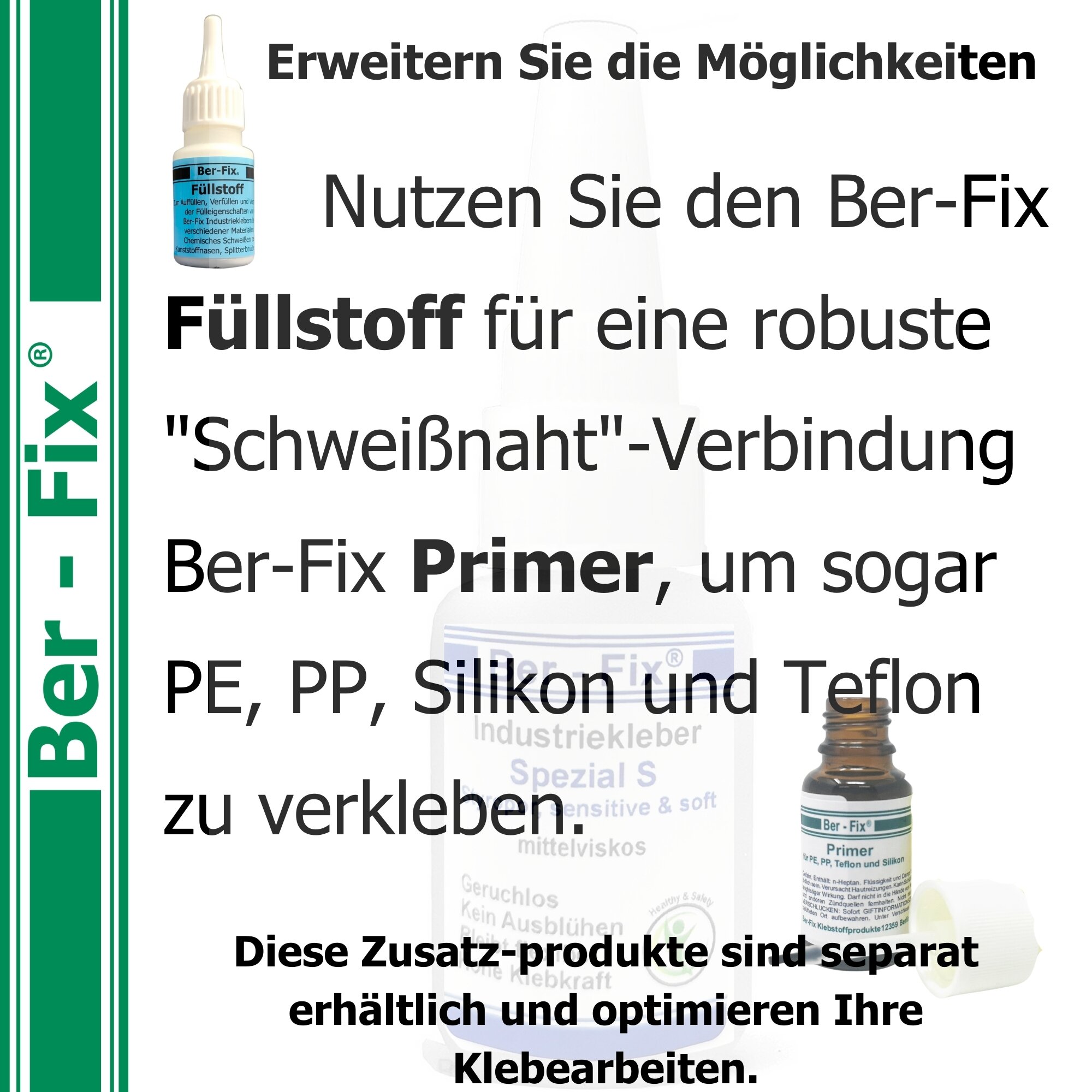 Ber-Fix© Industriekleber Spezial S 20g + 20ml Spezialreiniger