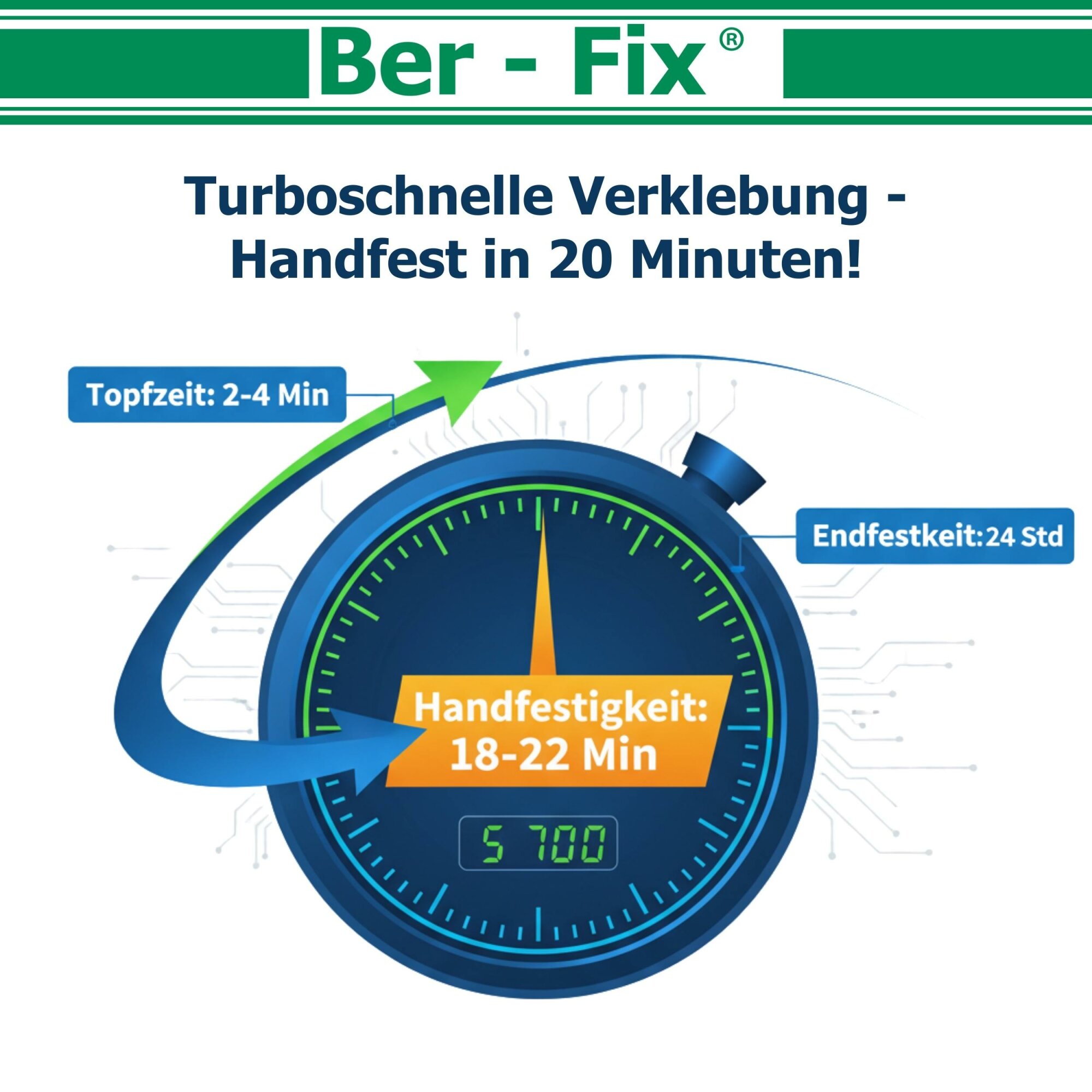 Ber-Fix® Poly 1:1 - PE PP Kleber 6x 50g + 25 Extra Düsen