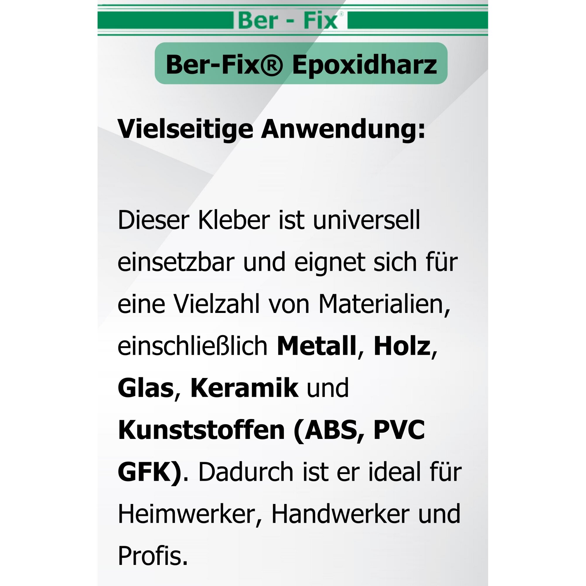 Ber-Fix® Epoxykleber 30 Min. 25g "Aktion MHD"