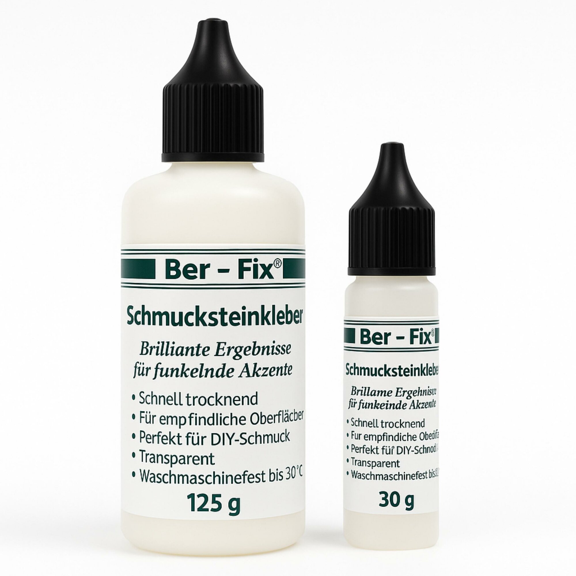 Ber-Fix® Schmucksteinkleber – 30 g und 125 g für Kostüm & Stoff