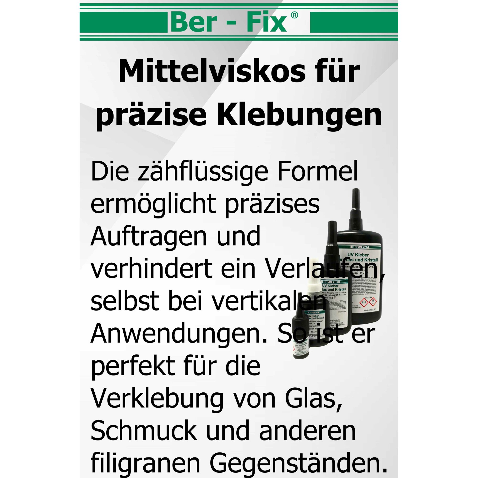 Ber-Fix® UV-Kleber (mittelviskos) 3g - 50% Rabatt MHD